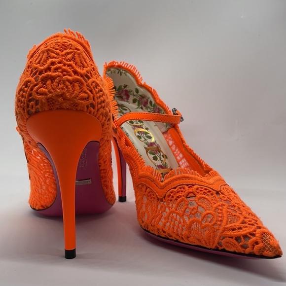 Gucci Neon Lace Lace pumps (37) - Picture 8 of 14